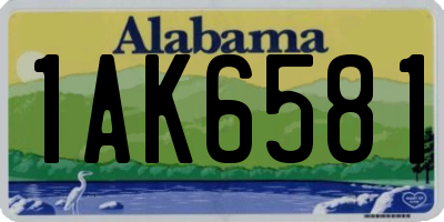 AL license plate 1AK6581