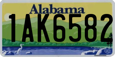 AL license plate 1AK6582