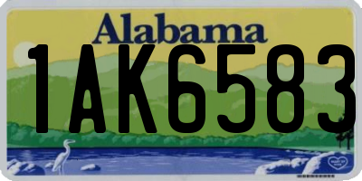 AL license plate 1AK6583