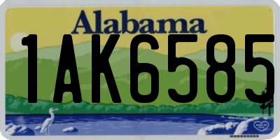 AL license plate 1AK6585