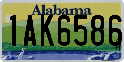 AL license plate 1AK6586