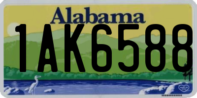 AL license plate 1AK6588