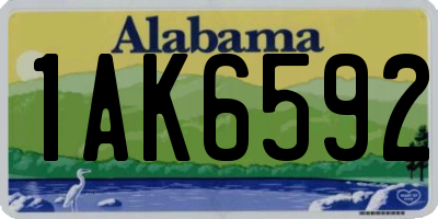 AL license plate 1AK6592