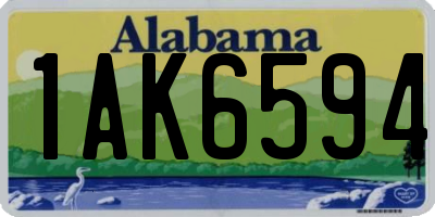 AL license plate 1AK6594