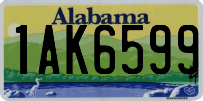 AL license plate 1AK6599