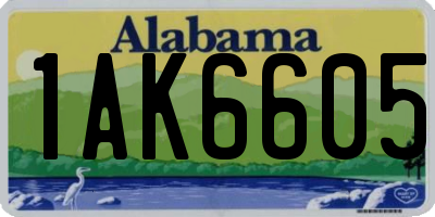 AL license plate 1AK6605
