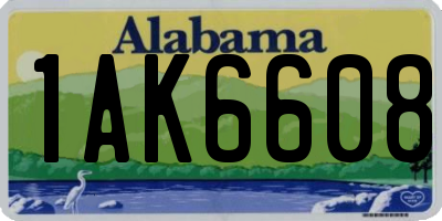 AL license plate 1AK6608