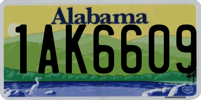 AL license plate 1AK6609