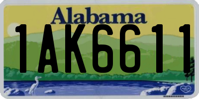 AL license plate 1AK6611