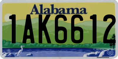AL license plate 1AK6612