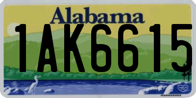 AL license plate 1AK6615