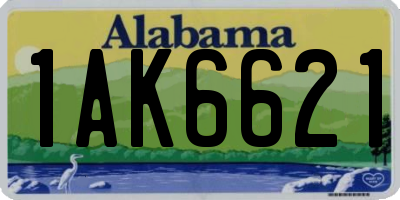 AL license plate 1AK6621