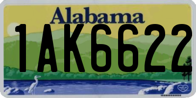 AL license plate 1AK6622