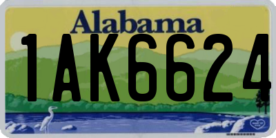 AL license plate 1AK6624