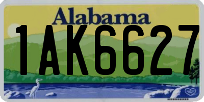 AL license plate 1AK6627