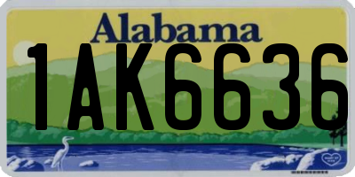 AL license plate 1AK6636