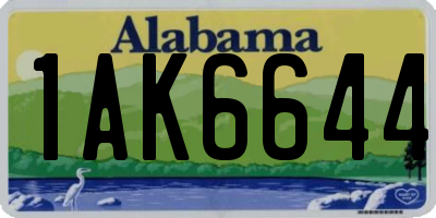 AL license plate 1AK6644