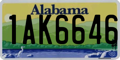 AL license plate 1AK6646