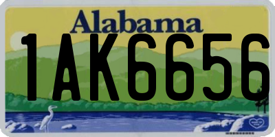 AL license plate 1AK6656