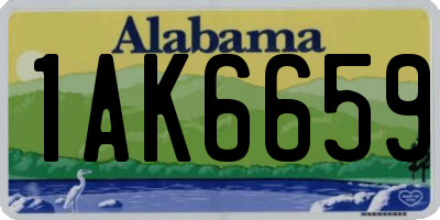AL license plate 1AK6659