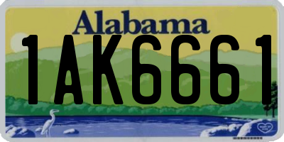 AL license plate 1AK6661