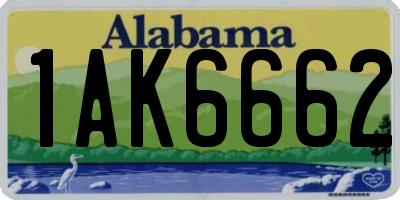 AL license plate 1AK6662