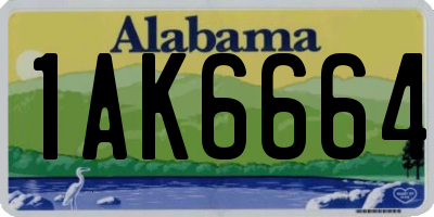 AL license plate 1AK6664