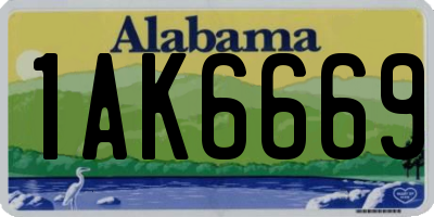 AL license plate 1AK6669