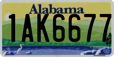 AL license plate 1AK6677