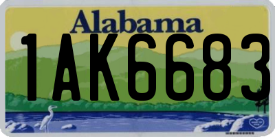 AL license plate 1AK6683