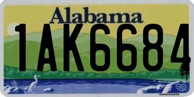 AL license plate 1AK6684