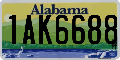 AL license plate 1AK6688