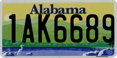 AL license plate 1AK6689