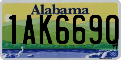 AL license plate 1AK6690
