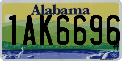 AL license plate 1AK6696