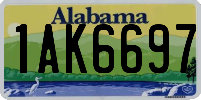 AL license plate 1AK6697