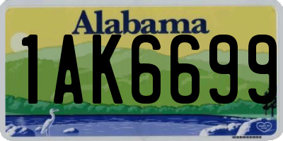 AL license plate 1AK6699