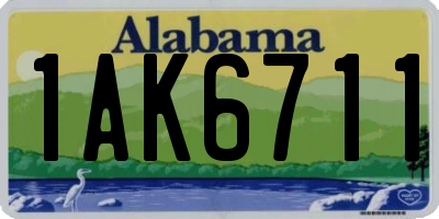 AL license plate 1AK6711