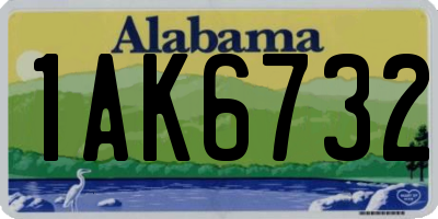 AL license plate 1AK6732