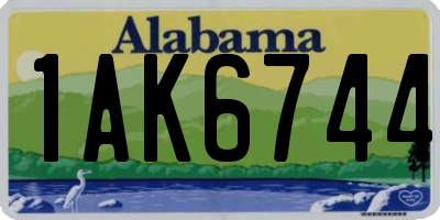 AL license plate 1AK6744