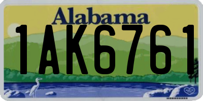 AL license plate 1AK6761