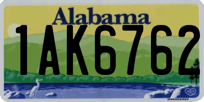 AL license plate 1AK6762