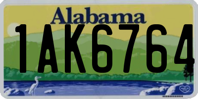 AL license plate 1AK6764