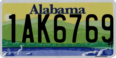 AL license plate 1AK6769