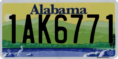 AL license plate 1AK6771
