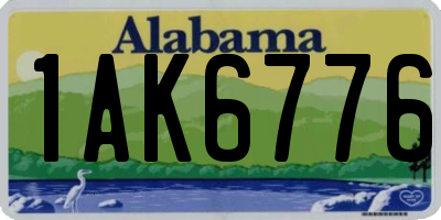 AL license plate 1AK6776