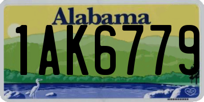 AL license plate 1AK6779