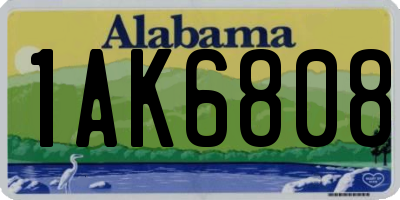 AL license plate 1AK6808