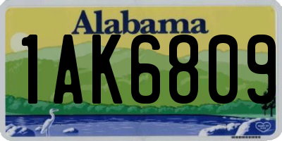 AL license plate 1AK6809
