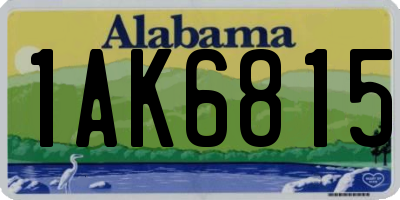 AL license plate 1AK6815